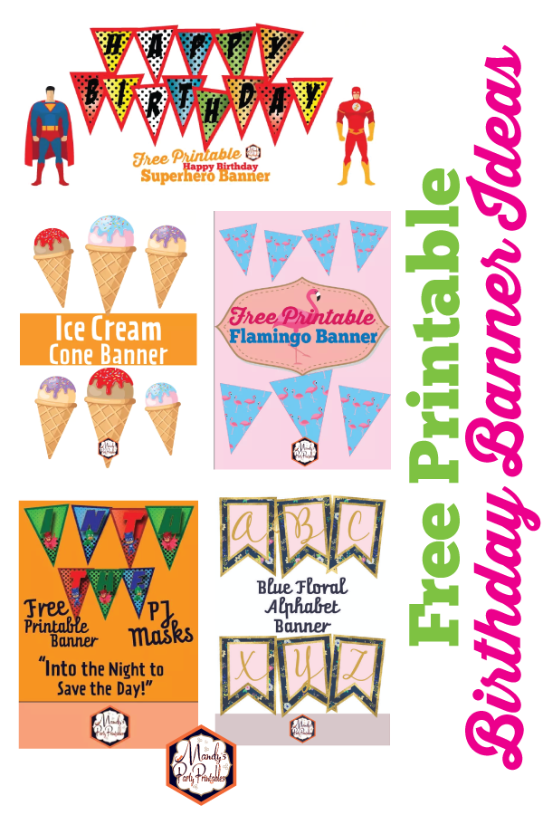 Free printable happy birthday banner ideas | Mandy's Party Printables