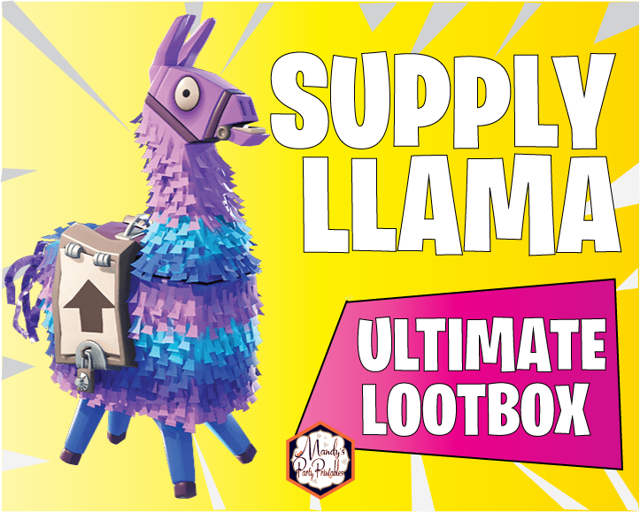 Free Printable Fortnite Supply Llama Sign | Mandy's Party Printables