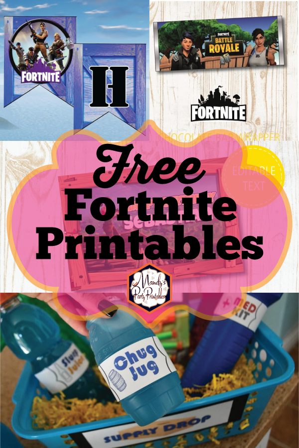 Free Fortnite Party Printables | Mandy's Party Printables