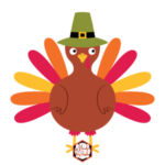 Thankful Turkey Free Printable with Feathers - Mandy's Party Printables