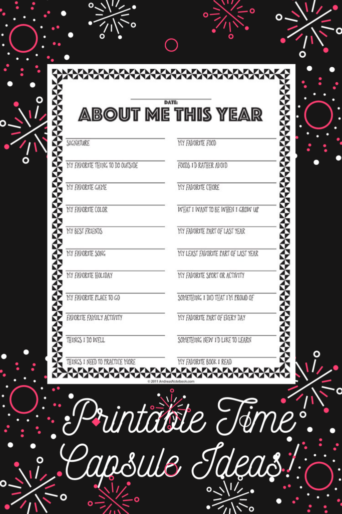 New Years Eve 2021 Ideas for Teens and Families | About Me Printable