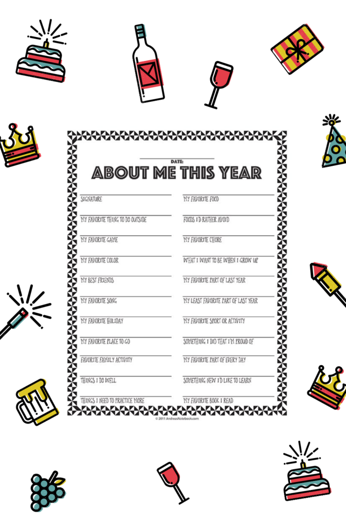 New Years Eve 2021 Ideas for Teens and Families | About Me Printable