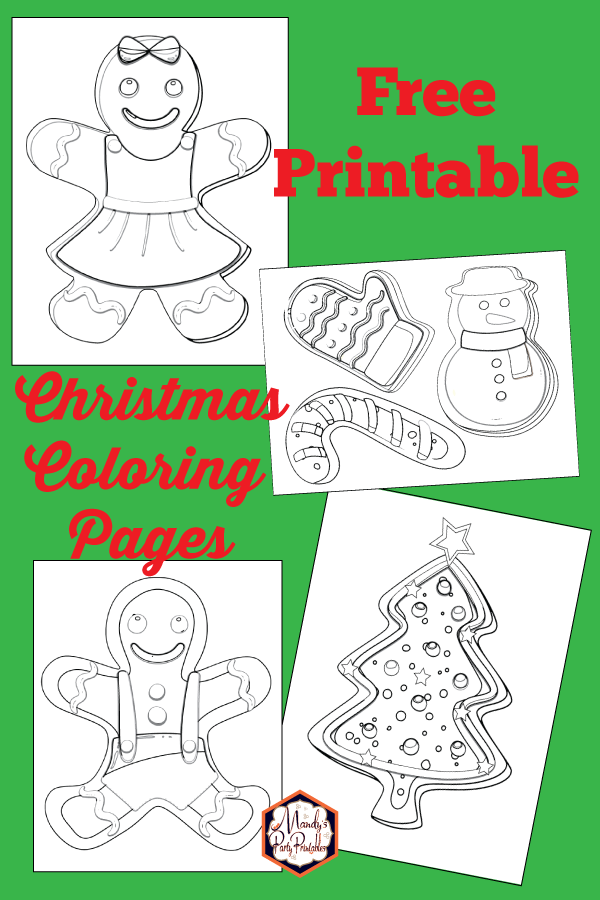 Christmas Coloring Pages Free Printable - Mandy's Party Printables
