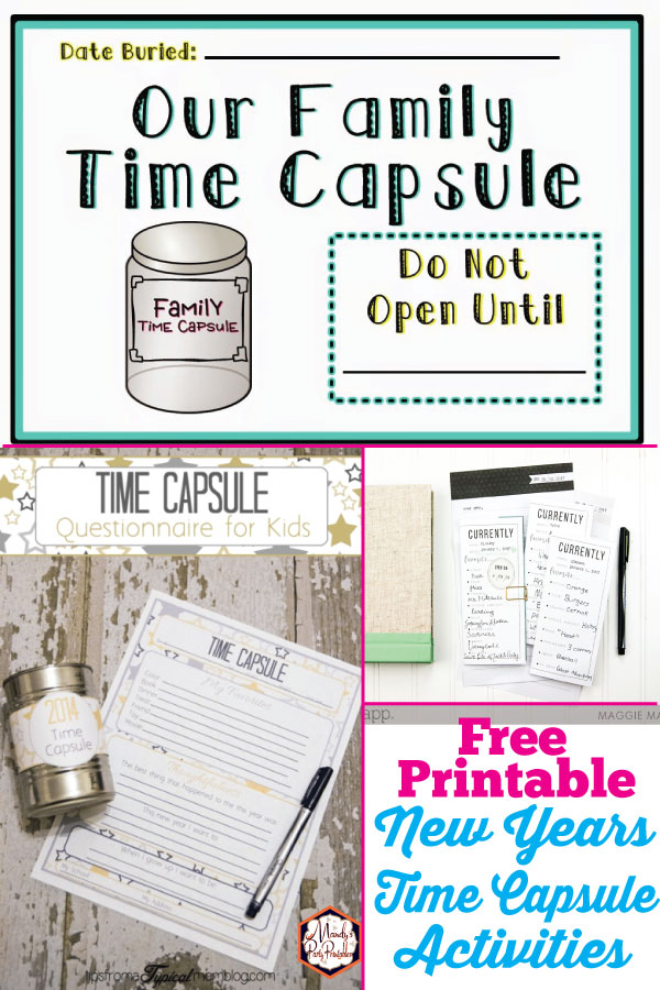 Free Printable Time Capsule Ideas Mandy s Party Printables