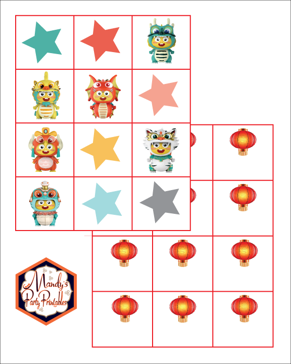 Free Printable Find a Star Chinese New Year | Mandy's Party Printables | VIPKID