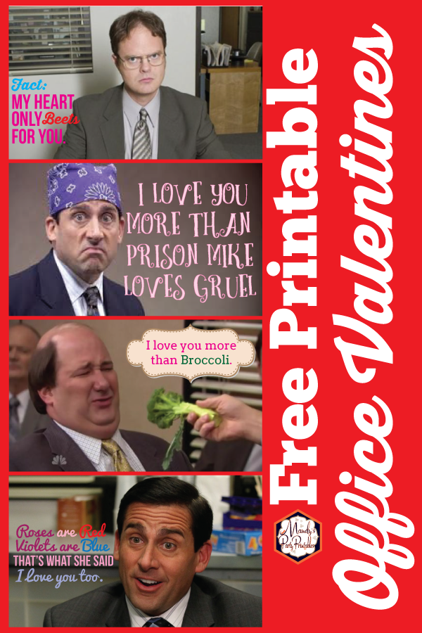 free printable the office valentine cards mandys party printables