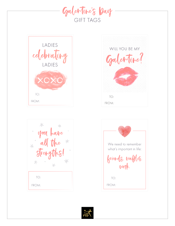 Galentine's Day Printable Gift Tags | Mandy's Party Printables