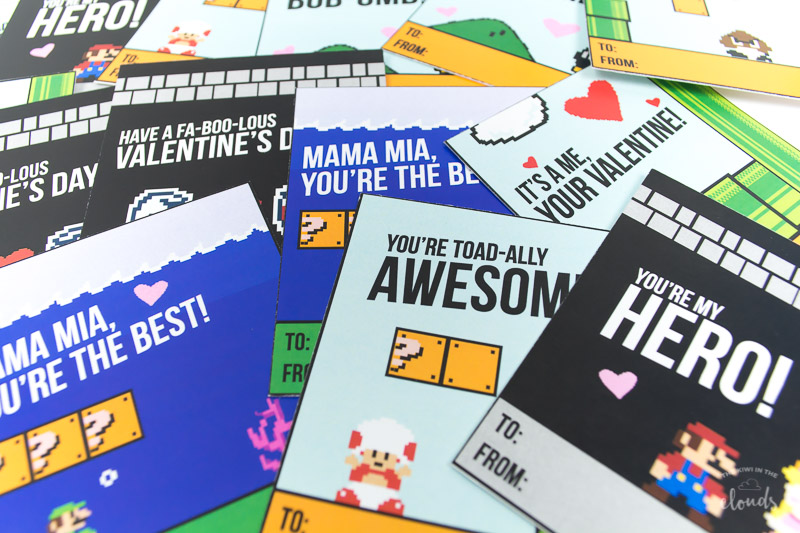 Free Printable Gaming Valentine Cards | Mandy's Party Printables | Fortnite Valentine | Minecraft Valentine | Super Mario Valentine