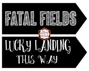 Free Printable Fortnite Directional Signs - Mandy's Party Printables