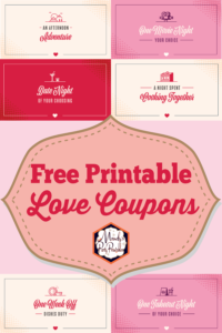 Printable Free Love Coupons for Valentine’s Day - Mandy's Party Printables