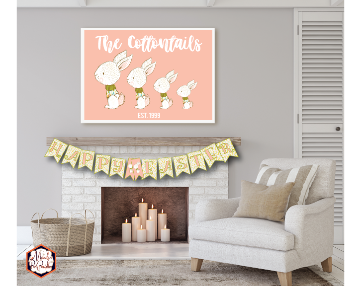 Farmhouse Easter Decor | Free Printable Easter Banner | Mandy's Party Printables