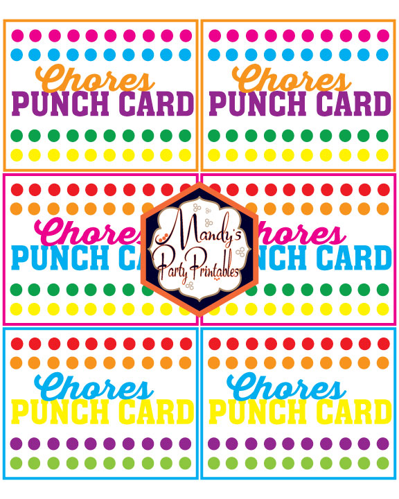 Free Printable Summer Punch Cards | Mandy's Party Printables
