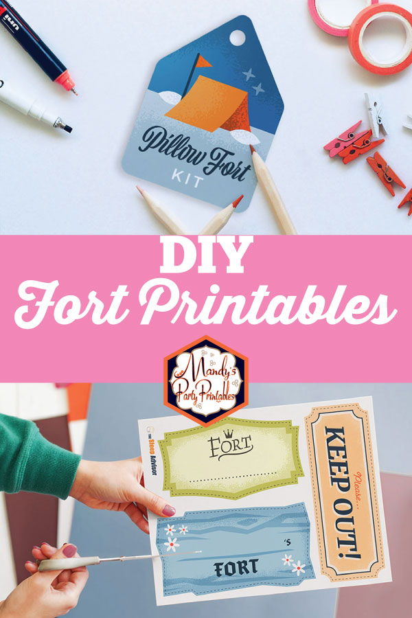 DIY Pillow Fort with Free Printables | Mandy's Party Printables