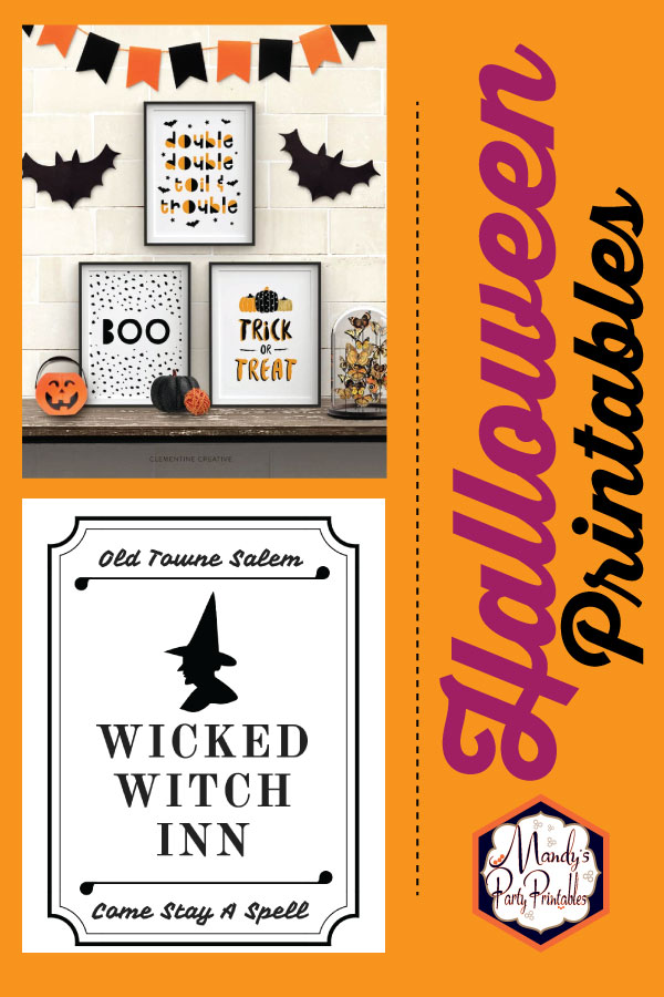 Fun and Free Halloween Printables from Mandy's Party Printables