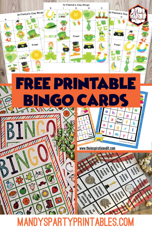 Free Printable Bingo Cards via Mandy's Party Printables