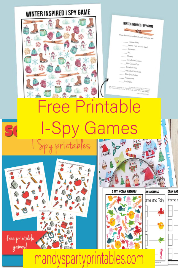 Free Printable I-Spy Games | Mandy's Party Printables