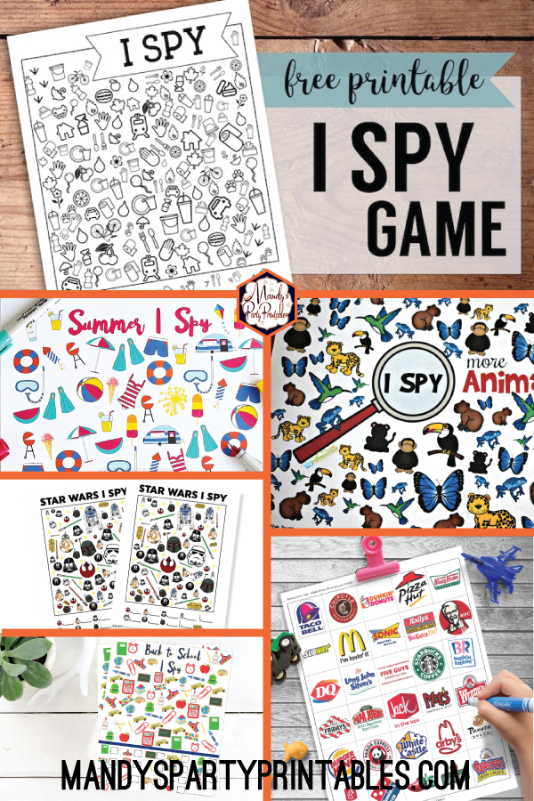 Free Printable I Spy Game | Mandy's Party Printables