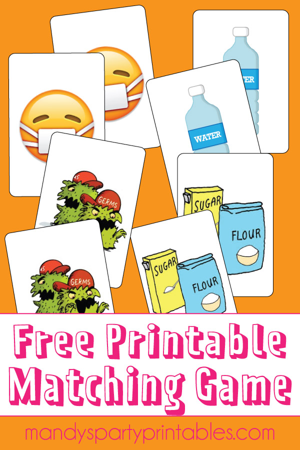 Free Printable Match Game via Mandy's Party Printables