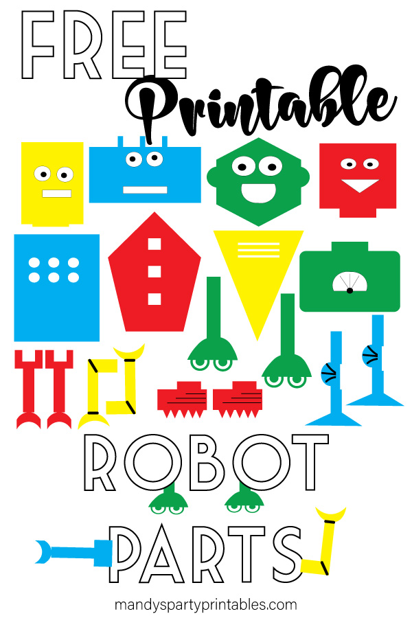 Free Printable Build Your Own Robot | Mandy's Party Printables