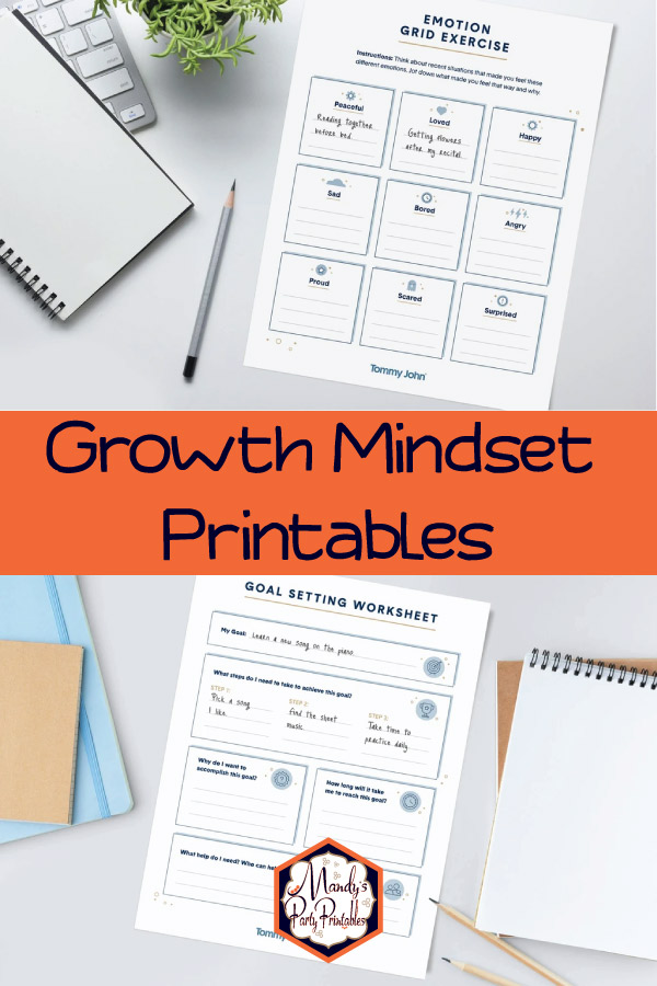 Growth Mindset Printables for Kids and Teens | Mandy's Party Printables