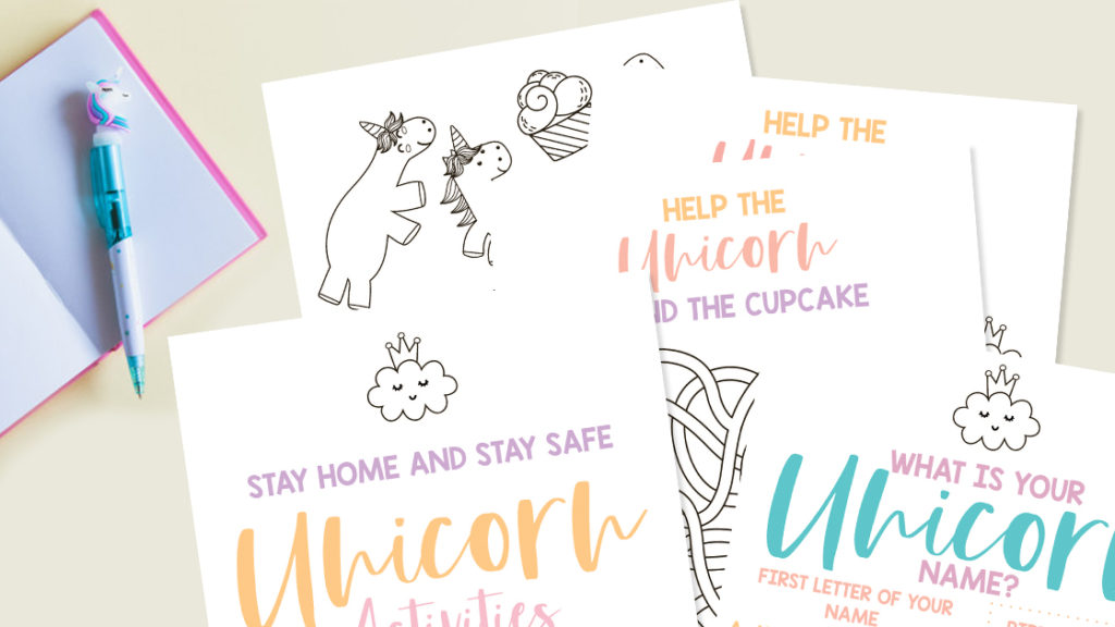 Printable Unicorn Activities for Kids via Mandy's Party Printables