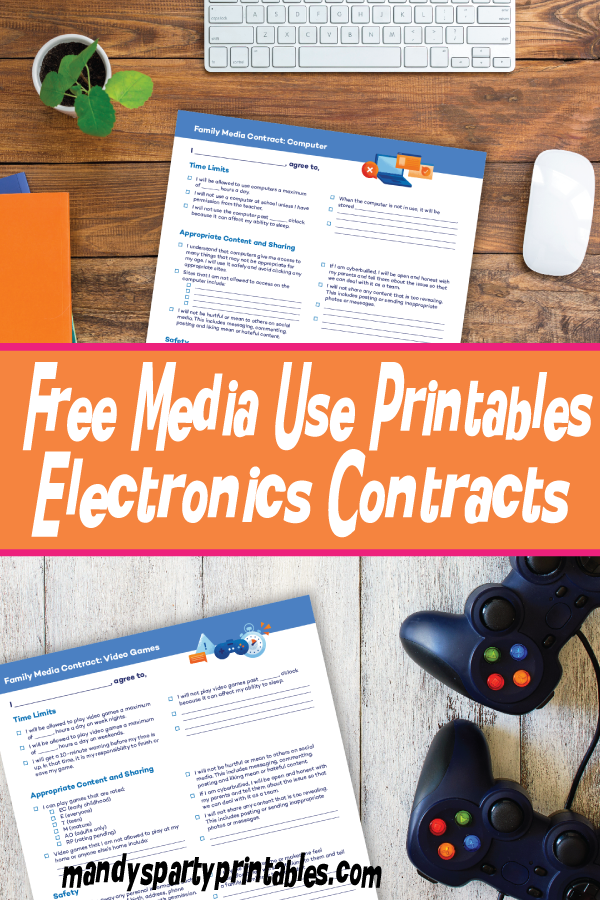 Free Media Use Printables via Mandy's Party Printables